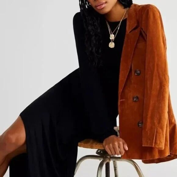 Free People Beach Luna Midi Dress Size SIZE XS Black Ribbed Maxi Dress - Picture 2 of 5